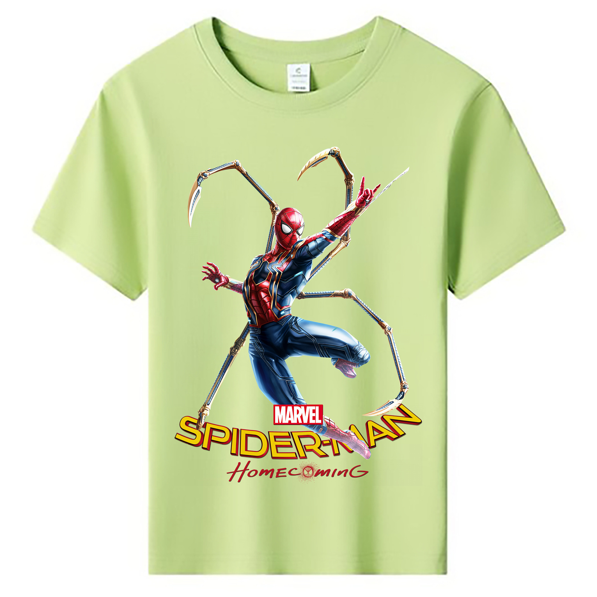 （画像用） Spider Man スパイダーマン 綿100％キッズTシャツ（フロントプリント）